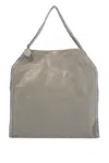 Stella Mccartney Grey Handbag With Diamond-like Chain And Logo Charm On The Front