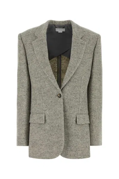STELLA MCCARTNEY GREY HERRINGBONE BLAZER