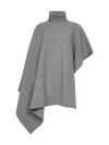 Stella Mccartney Grey Knit Asymmetric Poncho