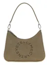 Stella Mccartney Small Shoulder Bag With Adjustable Strap And Suede Finish In Brown
