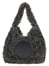 Stella Mccartney Grey Plush Teddy Tote Bag In Grey