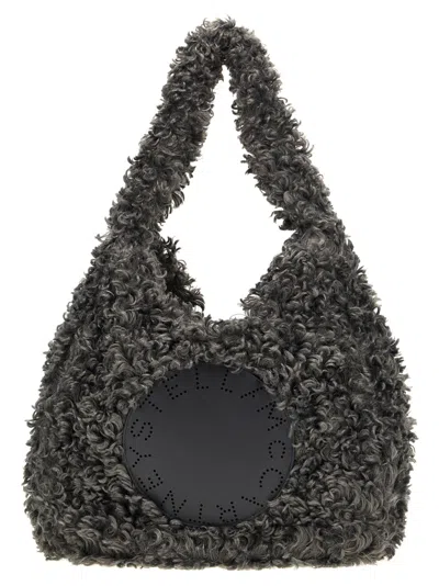 Stella Mccartney Grey Plush Teddy Tote Bag