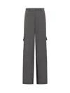 Stella Mccartney Grey Relaxed Flat Front Pants In Grey