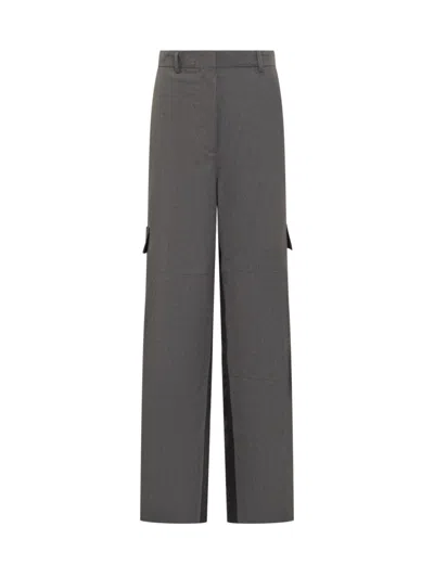 Stella Mccartney Grey Relaxed Flat Front Pants In Gray