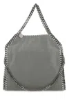 Stella Mccartney Grey Shaggy Deer Mini Falabella Handbag In Silver