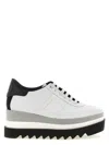 Stella Mccartney Elyse Wedge Sneakers In Polyurethane In Gray
