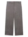 Stella Mccartney Checked Wide Leg Trousers With Back Pocket In Gray