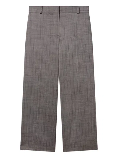 STELLA MCCARTNEY GREY STRAIGHT-LEG TROUSERS