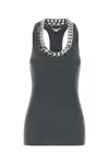 Stella Mccartney Chunky Chain Tank Top In Dark Grey Melange