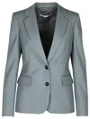 Stella Mccartney Single-breasted Tailored Blazer In Grey