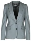 Stella Mccartney Single-breasted Tailored Blazer In Grey