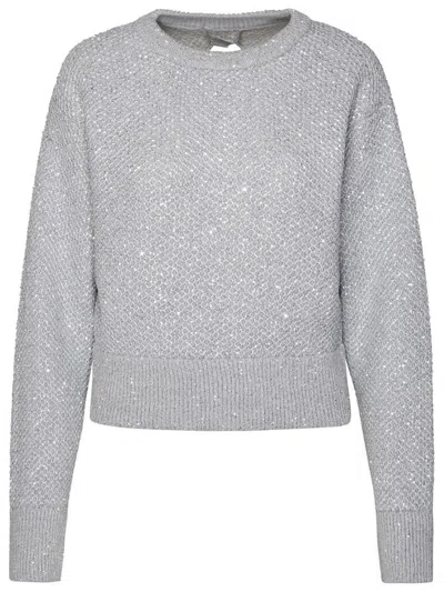 STELLA MCCARTNEY STELLA MCCARTNEY GREY WOOL BLEND SWEATER