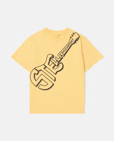 Stella Mccartney Guitar Graphic T-shirt In Yellow