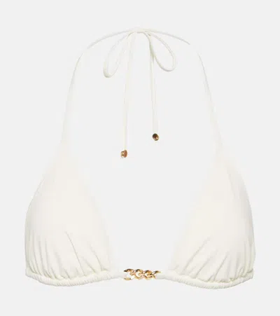Stella Mccartney Halter-neck Bikini Top In White