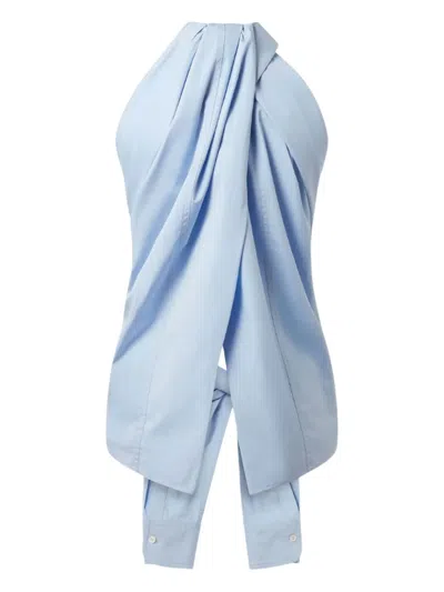 Stella Mccartney Stella Mc Cartney Sleeveless Top With Panel In Blue