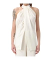 Stella Mccartney Halter Neck Velvet Top In White