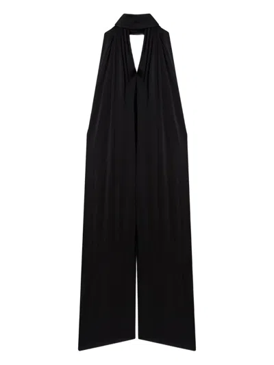 Stella Mccartney Envers Satin Halterneck All In One In Black