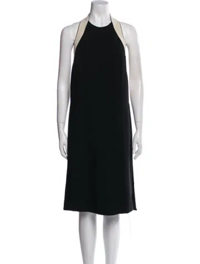Pre-owned Stella Mccartney Halterneck Midi Length Dress In Black