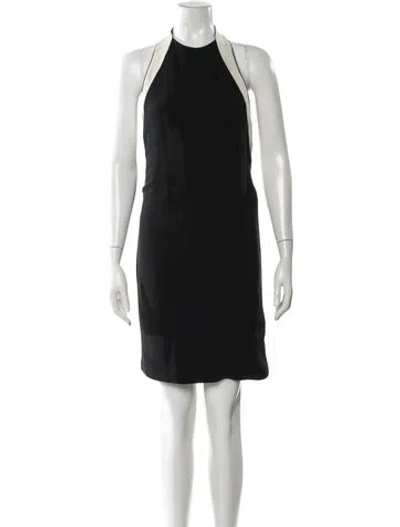 Pre-owned Stella Mccartney Halterneck Mini Dress In Black