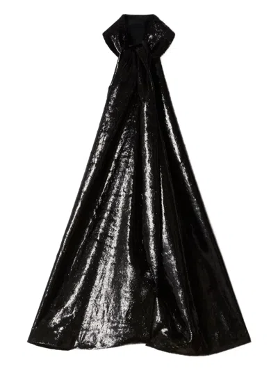 Stella Mccartney Halterneck Velvet Top In Black