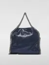 Stella Mccartney Chain Strap Metallic Shoulder Bag In Ink