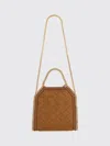 Stella Mccartney Shoulder Bag Rectangular Shape Top Handle Chain In Brown