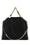 Stella Mccartney Women Black Shaggy Deer Falabella Fold Over Handbag In 1000