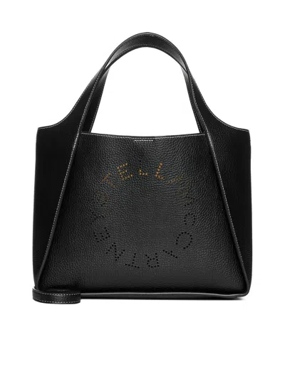 Stella Mccartney Black Stella Logo Handbag In 1000