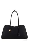 Stella Mccartney Black Synthetic Leather Ryder Shopping Bag In Blue
