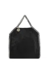 Stella Mccartney '3chain' Mini Black Tote Bag With Logo Engraved On Charm In Black