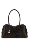 Stella Mccartney Stella Ryder Medium Snake-effect Faux Leather Shoulder Bag In Brown