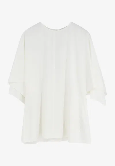 Stella Mccartney Handkerchief Satin Blouse In White