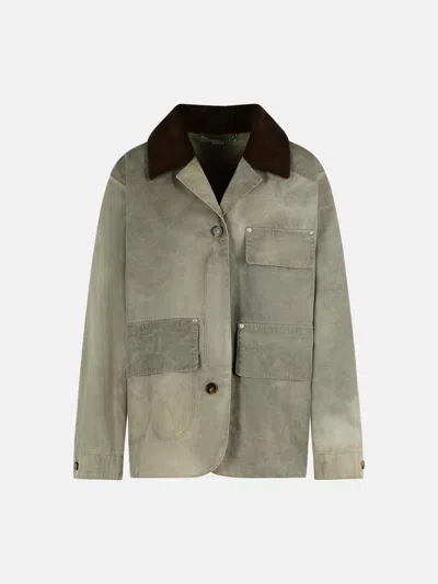 Stella Mccartney 'harrington' Green Cotton Jacket