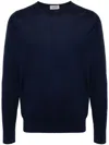John Smedley Hatfield Long Sleeves Crewneck Pullover In Blue