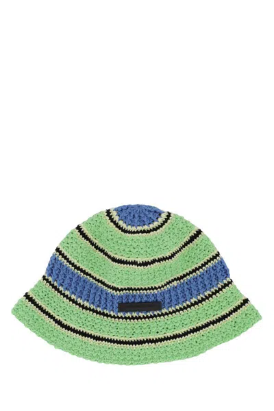 Stella Mccartney Women Embroidered Crochet Hat In Stripped