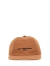 Stella Mccartney Caramel Cotton Blend Baseball Cap In Brown