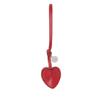 Stella Mccartney Heart Charm Keyring In Red