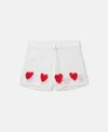 Stella Mccartney Heart-motif Crochet Shorts In White