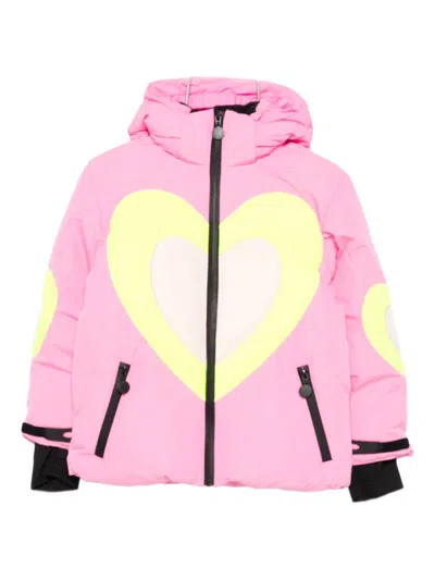 Stella Mccartney Kids' Heart-detail Puffer Jacket In Multi