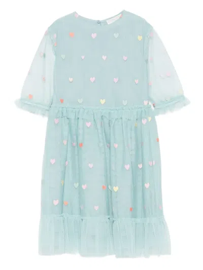 STELLA MCCARTNEY HEART-EMBELLISHED TULLE DRESS