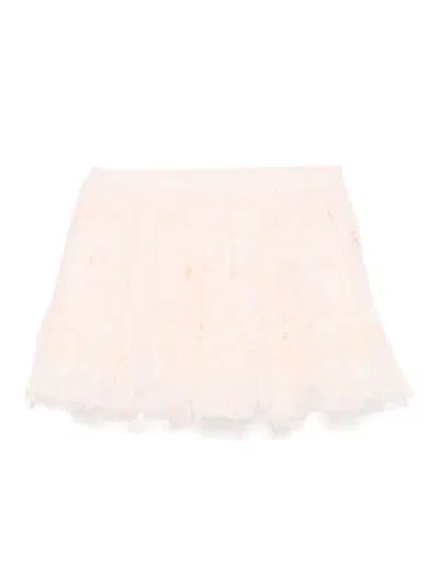 Stella Mccartney Babies' Heart-embroidered Skirt In Pink