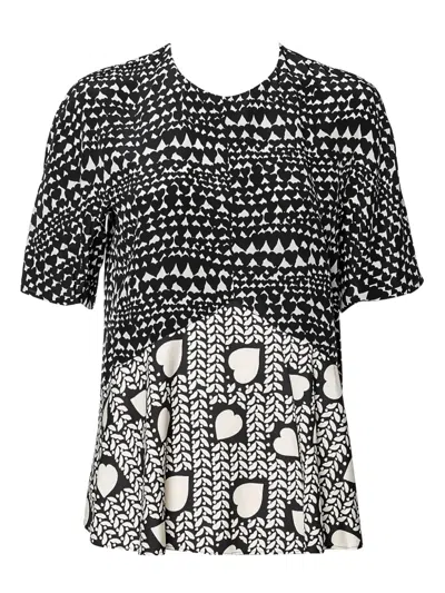 Pre-owned Stella Mccartney Heart-patterned Short-sleeve Top