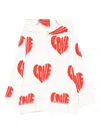 Stella Mccartney Heart-print Hooded Top In Neutral