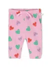 Stella Mccartney Heart-print Slim-cut Leggings In Pink