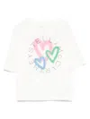 Stella Mccartney Heart-print T-shirt In Neutrals