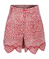 Stella Mccartney Red Short For Girl With Hearts In Pink