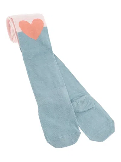 Stella Mccartney Kids' Heart Tights In Animal Print