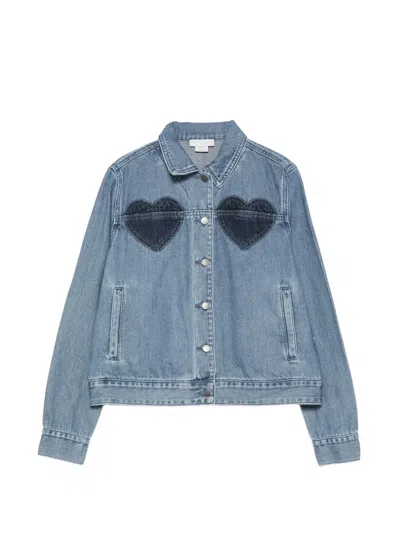 Stella Mccartney Kids' Heart-patch Denim Jacket In Blue