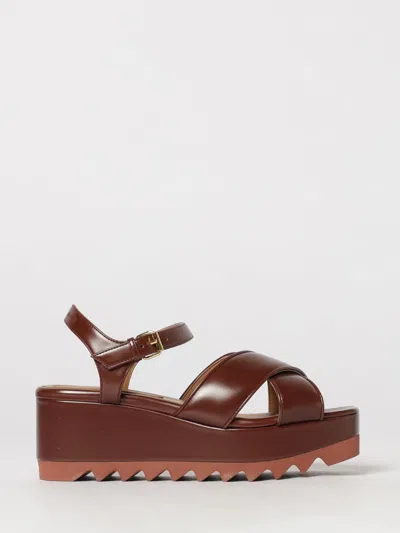 Stella Mccartney Heeled Sandal Woman In Brown