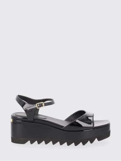 Stella Mccartney Women's Elyse 80mm Faux Patent Leather Platform Sandals In Black